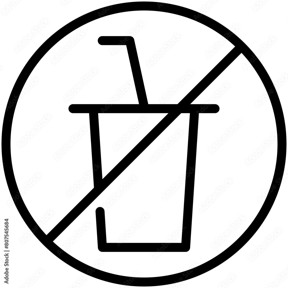 no drink line icon no drink line icon