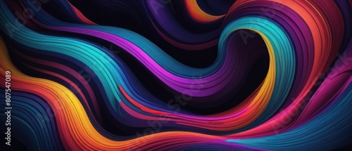 abstract colorful wavy line background illustration. colorful wavy line backdrop. suitable for banner  poster and social media post.
