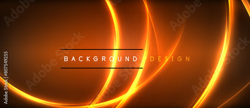 Amber and orange neon circles shine brightly against a dark background, reminiscent of heat and fire. The glowing font creates an artful display, blending technology and skyinspired colors