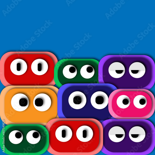 Colorful face design for children