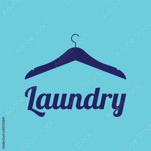 Laundry Logo, flat design vector illustration