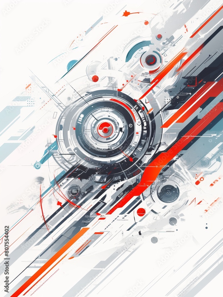 Obraz premium Abstract background with lines，Dynamic Abstractions - Vibrant 4K HD Wallpaper with Intricate Lines