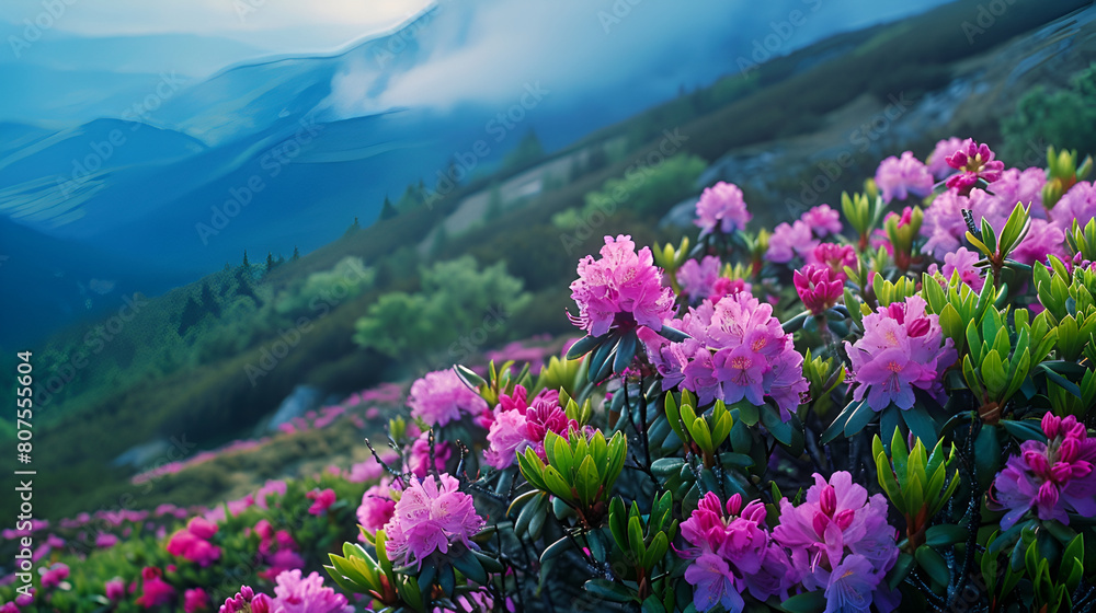 Pink Flowers in Foreground With Mountain Range in Background,Vibrant Rhododendron Blossoms Blanket the Summer Mountains Meadow,Tranquil meadow blooms in pastel hues, vintage botanical grace
Pink Flowers in Foreground With Mountain Range in Background,Vibrant Rhododendron Blossoms Blanket the Summer Mountains Meadow,Tranquil meadow blooms in pastel hues, vintage botanical grace