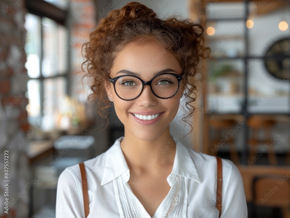 Smiling Woman With Glasses Smiling Woman With Glasses