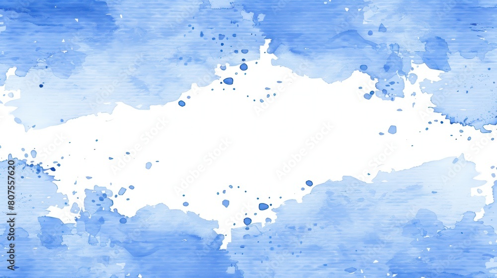 Blue Watercolor Background With White Streaks