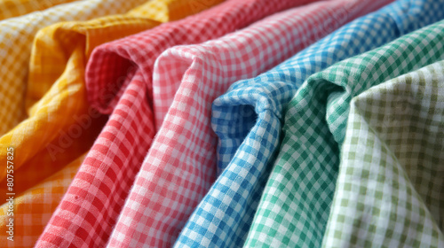 Picture of colorful plaid fabric