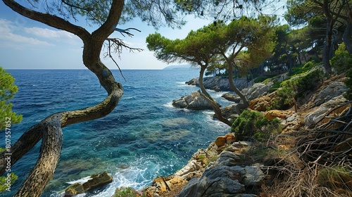 Rocky Reverie: Mediterranean Coastal Beauty on a Fine Day