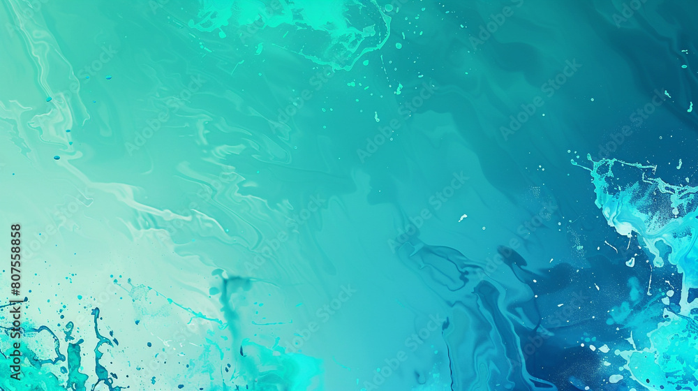 Dynamic abstract background with gradient splashes from teal to aquamarine vibrant wallpaper