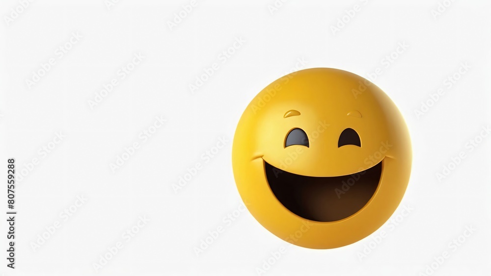 Fototapeta premium Happy emoticon expression background, Yellow smiley faces happiness joy, cheerful emotion symbols
