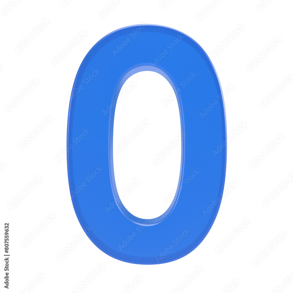 Number 0, 3D with transparent background Number 0, 3D with transparent background