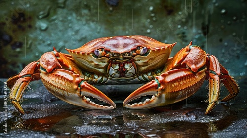Delicious Dungeness Crab: A Fresh and Flavorful West Coast Seafood Delicacy in its Natural Habitat