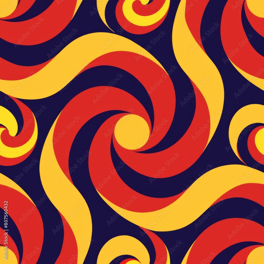 Seamless pattern of swirling and intertwining lines in bold and contrasting colors, Generative AI Seamless pattern of swirling and intertwining lines in bold and contrasting colors, Generative AI