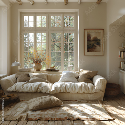 Gemütliches modernes Wohnzimmer, made by AI