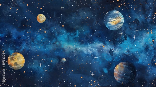 stellar symphony of the planets in space photo