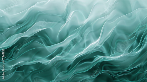 Muted teal green waves resembling flames suitable for a subtle calming background