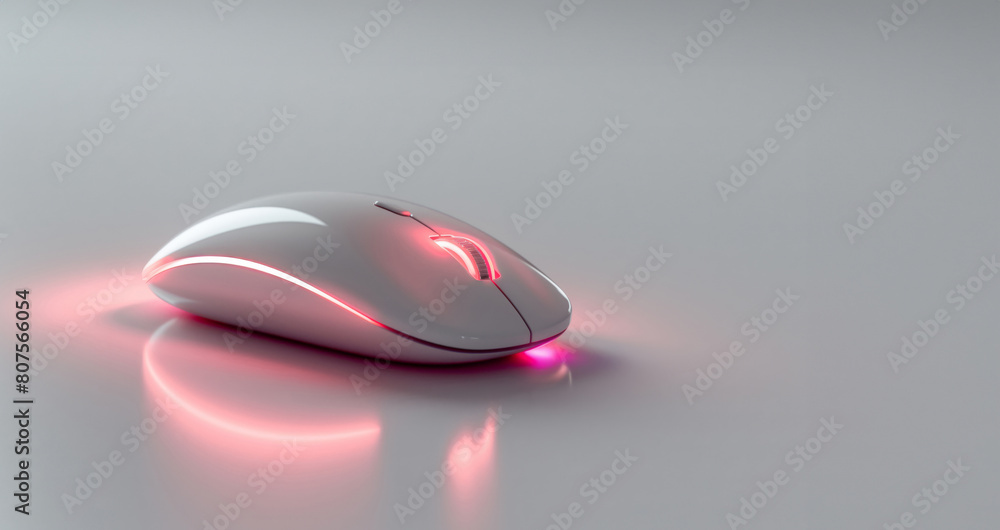 Futuristic Wireless Mouse With Neon Glow Futuristic Wireless Mouse With Neon Glow