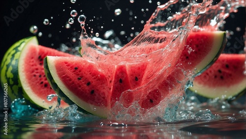 watermelon and water