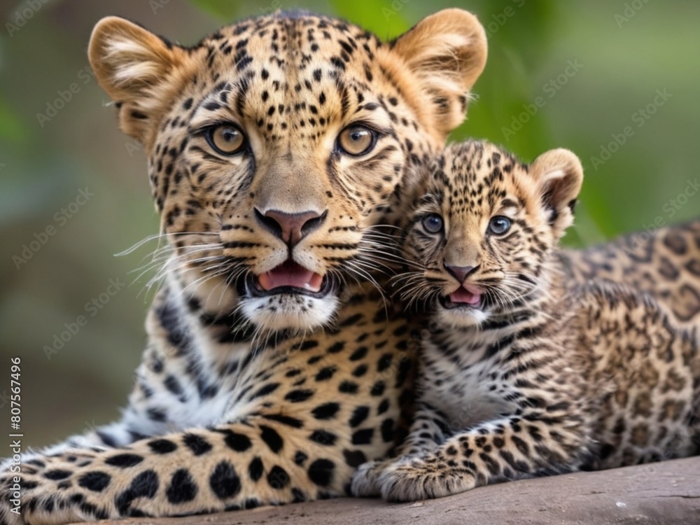 Fototapeta premium portrait of a leopard