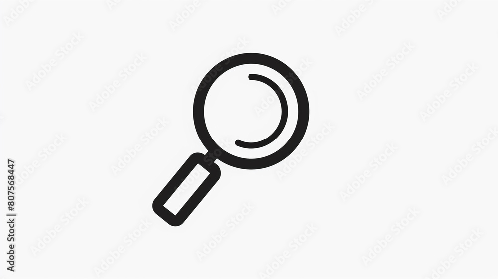 Magnifying glasses with cute 2D drawing feel Magnifying glasses with cute 2D drawing feel