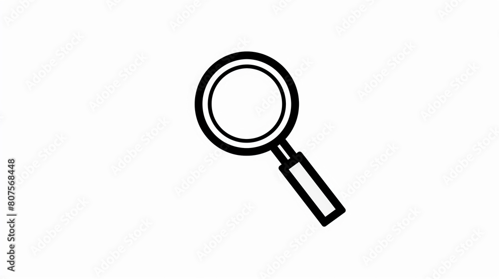 Magnifying glasses with cute 2D drawing feel Magnifying glasses with cute 2D drawing feel