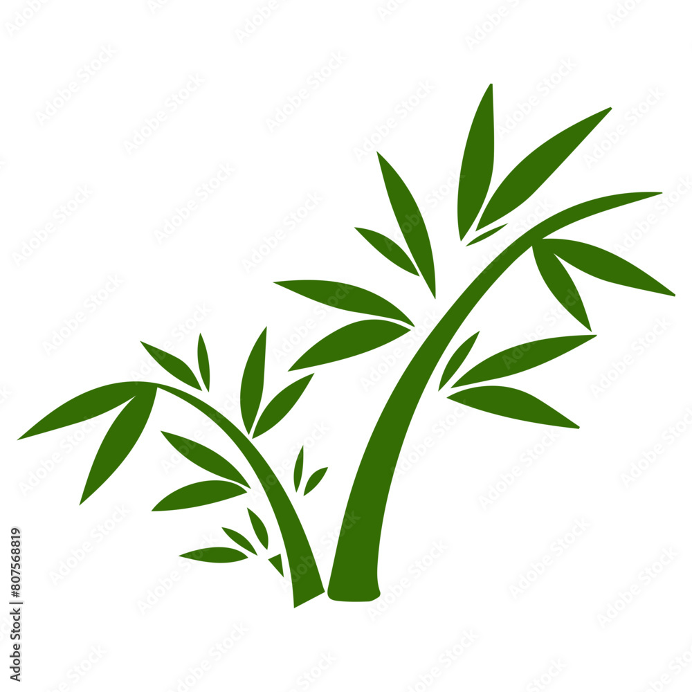 Fototapeta premium Bamboo forest flat design