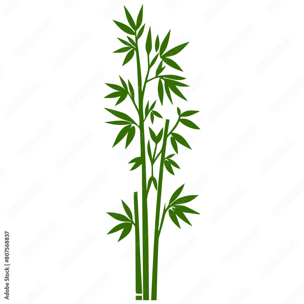 Fototapeta premium Bamboo forest flat design