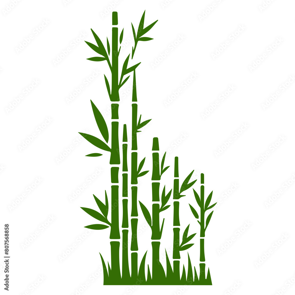 Obraz premium Bamboo forest flat design