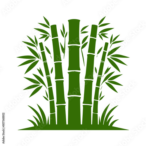 Bamboo forest flat design