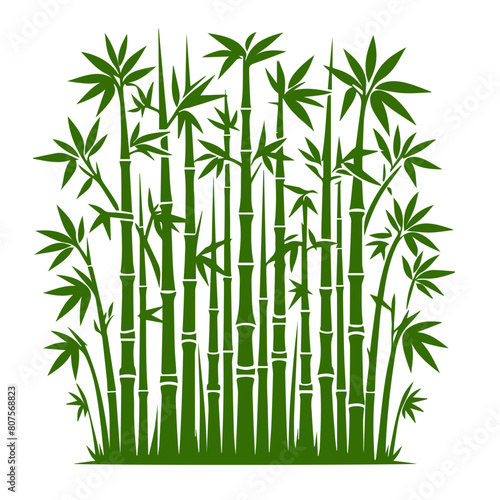 Bamboo forest flat design