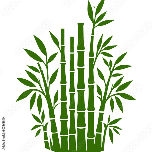 Bamboo forest flat design