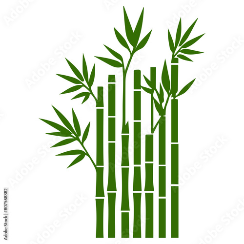 Bamboo forest flat design