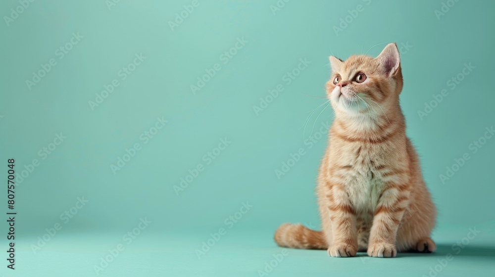 Obraz premium Scottish Fold Cat on Colored Background