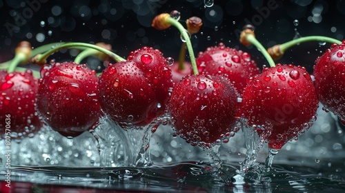 cherry fruit red sweet juicy photo