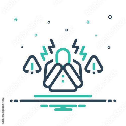 Mix icon for panic attack