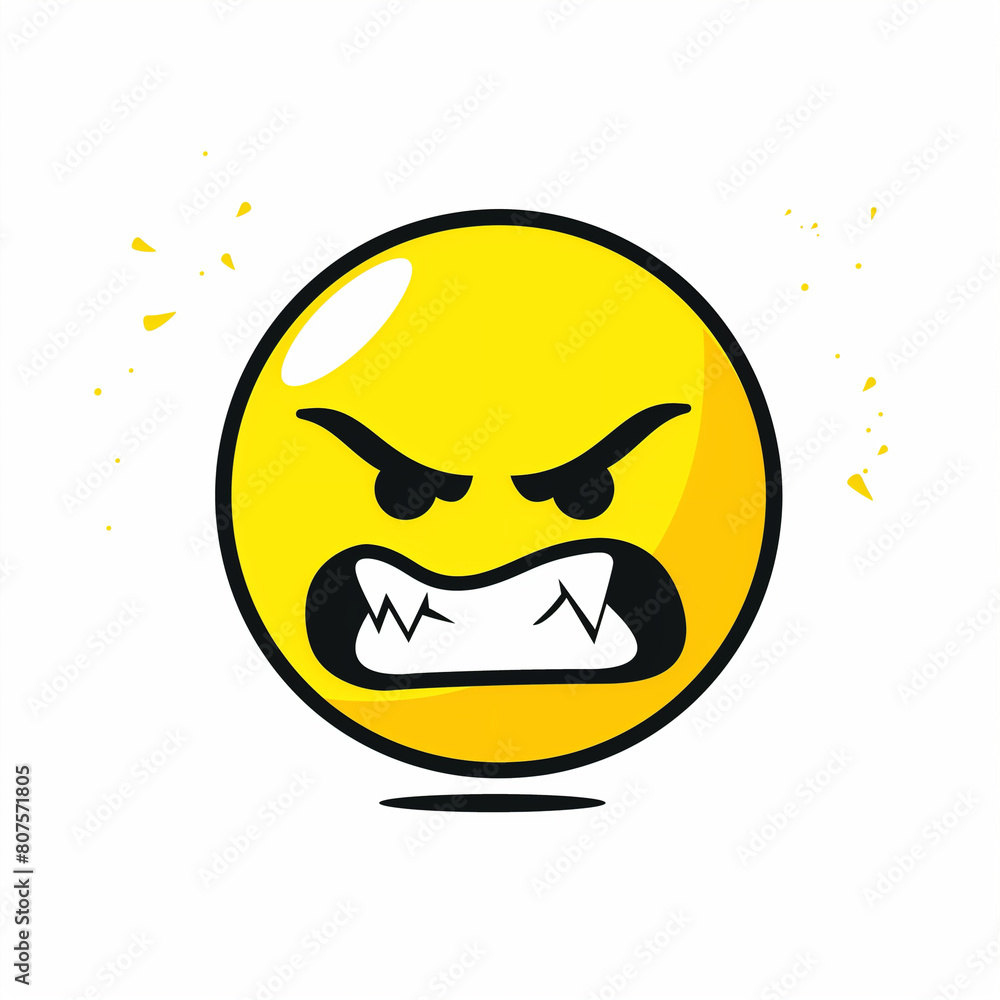 Fototapeta premium Smiley icons with cute 2D drawing feeling