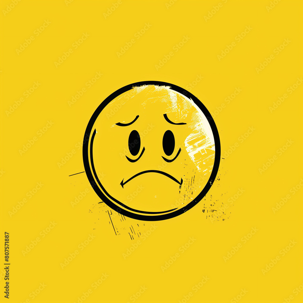 Fototapeta premium Smiley icons with cute 2D drawing feeling