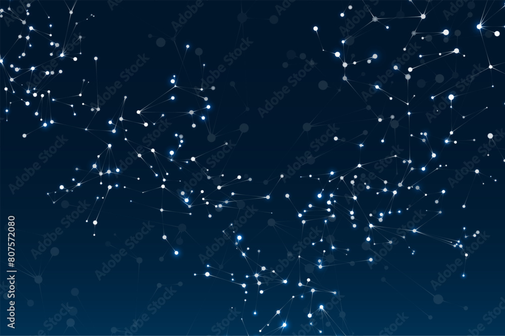 Fototapeta premium Abstract molecules background.