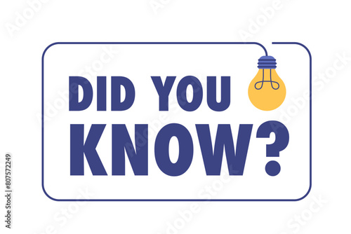 Did you know banner. Did you know label.