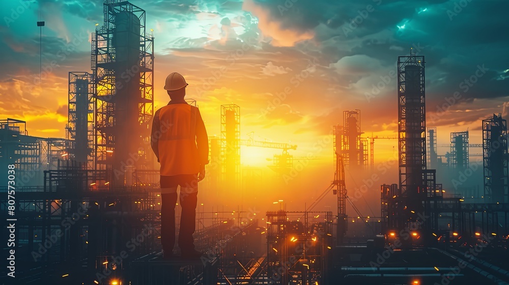 Many construction engineers are helping to build the structure and have many machines. Many construction engineers are helping to build the structure and have many machines.