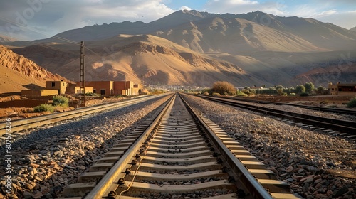 A close up photo of railway in morocco