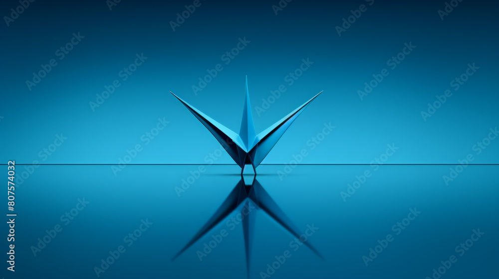 A blue background with a bird in the middle A blue background with a bird in the middle
