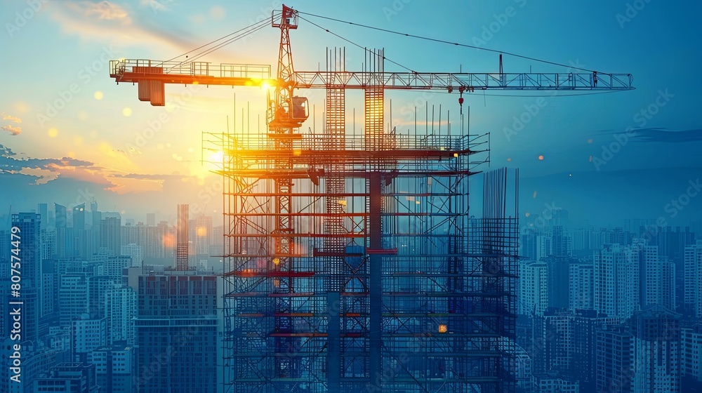 Many construction engineers are helping to build the structure and have many machines. Many construction engineers are helping to build the structure and have many machines.