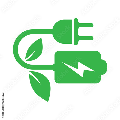 environmentally friendly electricity supply logo design