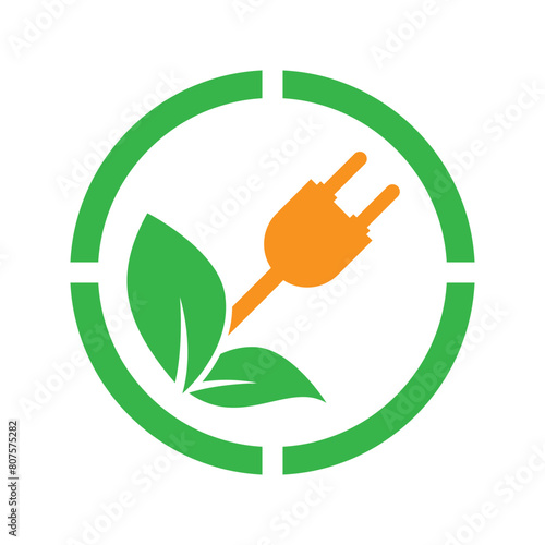 environmentally friendly electricity supply logo design