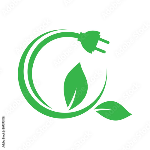 environmentally friendly electricity supply logo design