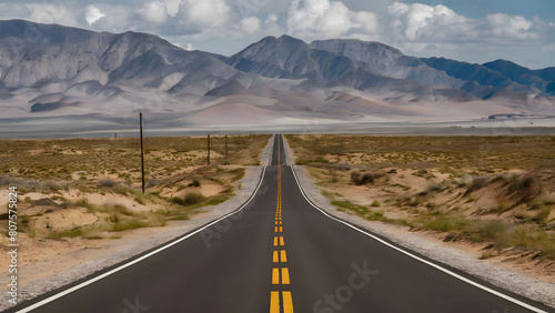 A road straight through the desert