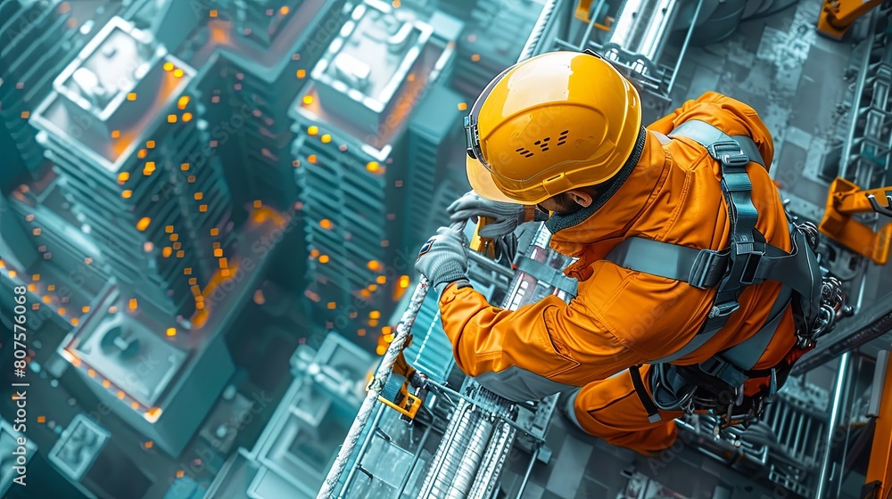 Many construction engineers are helping to build the structure and have many machines. Many construction engineers are helping to build the structure and have many machines.