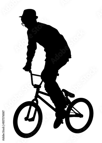 Sport people whit bike on white background
