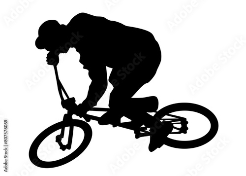 Sport people whit bike on white background