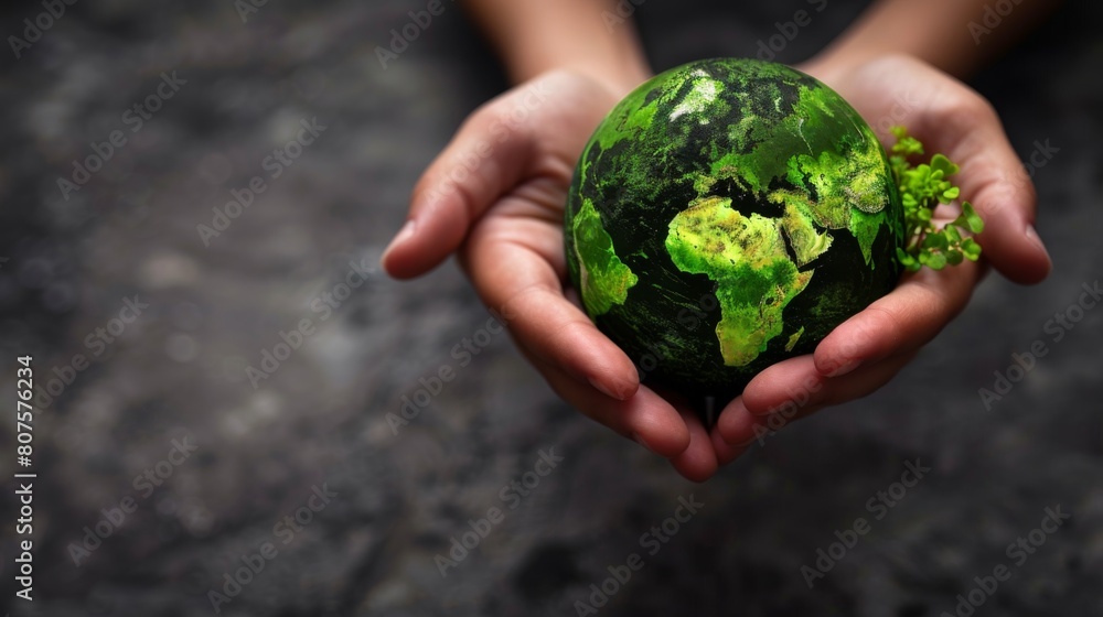 Environmental Activism, person holding a globe with a green surface, representing their activism in addressing environmental challenges. Environmental Activism, person holding a globe with a green surface, representing their activism in addressing environmental challenges.